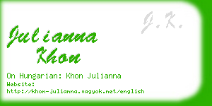 julianna khon business card